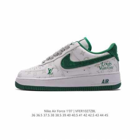 公司级 耐克 Nike Air Force 1 '07 Low 空军一号含气垫路易威登联名 低帮百搭厚底增高休闲运动板鞋。柔软、弹性十足的缓震性能和出色的中底设 - 点击图像关闭