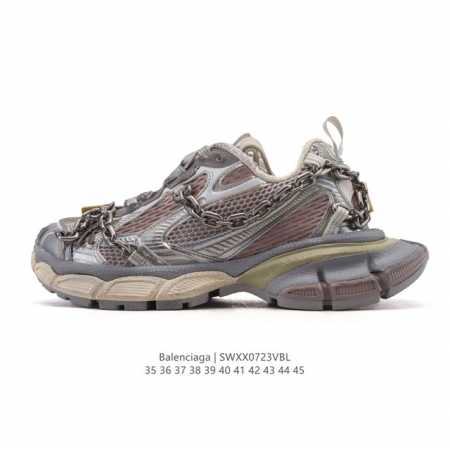 公司级 巴黎世家 Balenciaga 3Xl Sneakers 巴黎世家 十代网布系带低帮走秀复古老爹运动鞋 含挂饰！透气网纱 网面 材料和聚氨酯 磨损效果 - 点击图像关闭
