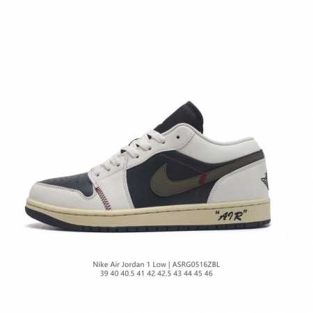 耐克 乔丹air Jordan 1 Low Aj1 乔1 乔丹1代aj1 低帮复古文化休闲运动篮球鞋。该鞋款从 1985 年元年款汲取设计灵感，焕新演绎简约经典 - 点击图像关闭