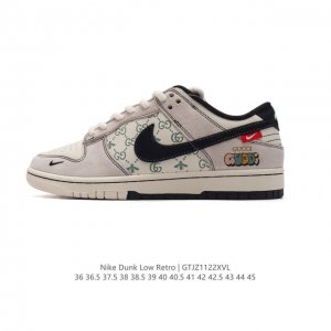 公司级 耐克 Nike Dunk Low Retro 运动鞋复古板鞋 Gucci联名。作为 80 年代经典篮球鞋款，起初专为硬木球场打造，后来成为席卷街头的时尚