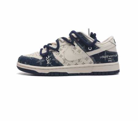 耐克 Nike Dunk Low Retro 运动鞋复古解构绑带板鞋 双鞋带 路易威登联名款 作为 80 年代经典篮球鞋款 起初专为硬木球场打造 后来成为席卷街 - 点击图像关闭