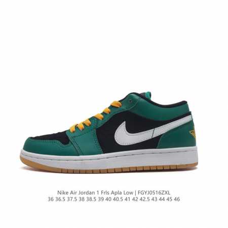 耐克 Nkie 乔丹air Jordan 1 Frls Apla Low Aj1乔丹一代 Aj1 系列 Aj1 低帮经典复古文化休闲运动鞋。 类型：男女鞋 货号 - 点击图像关闭