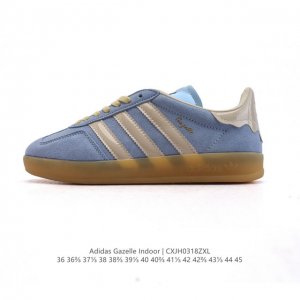 160 【公司级】阿迪达斯 Adidas Originals Gazelle Indoor复古三叶草防滑透明橡胶板鞋经典运动鞋。这款经典鞋,忠于原版设计,缀撞色