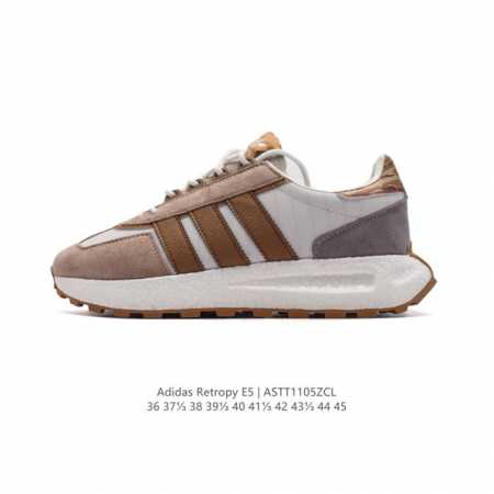 阿迪达斯 新款 三叶草 厚底 ADIDAS RETROPY E5 新款 爆米花 低帮经典运动鞋潮厚底增高男女士慢跑鞋。以70年代经典跑步鞋为灵感，新鲜演绎复古造 - 点击图像关闭