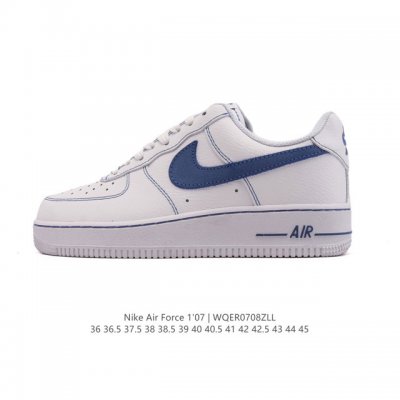真标 耐克 Nike Air Force 1 '07 Low 空军一号含气垫 小白鞋 低帮百搭厚底增高休闲运动板鞋。柔软、弹性十足的缓震性能和出色的中底设计，横