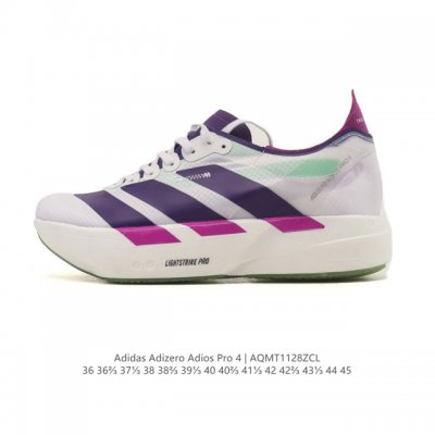 阿迪达斯 Adidas Adizero Adios pro 4 舒适防滑耐磨 低帮 休闲跑步鞋 男女款厚度增高老爹鞋 2025年，Adidas推出了Adidas