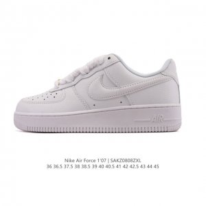 耐克 Nike Air Force 1 '07 Low 空军一号 小白鞋 含气垫 低帮百搭厚底增高休闲运动板鞋。柔软、弹性十足的缓震性能和出色的中底设计，横跨复