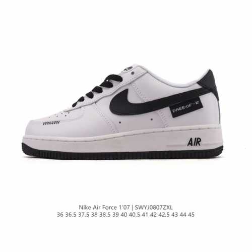 真标 耐克 Nike Air Force 1 '07 Low 空军一号含气垫 小白鞋 低帮百搭厚底增高休闲运动板鞋。柔软、弹性十足的缓震性能和出色的中底设计，横