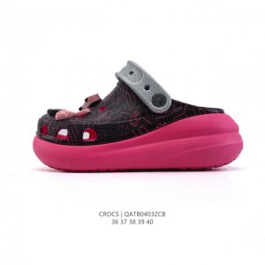 公司级 Crocs 沙滩洞洞鞋 云朵 女士休闲厚底增高凉拖鞋 卡骆驰明星同款 厚底增高凸显大长腿沙滩鞋 选择尺码时 建议选大一码 脚感更舒适 这款没有鞋盒 类型