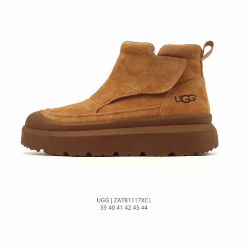 公司级 真标Ugg 复古男高帮板鞋 潮流靴子 皮毛一体 厚底增高马丁靴 原单纽姆在原来的基础上加上复古拼色；经典回归，演绎着Z时代青年人生；行走的时尚风行标。材