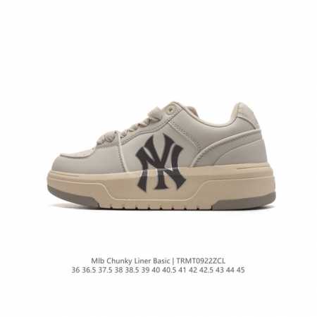 公司级 Mlb Chunky Liner Basic 人气单品学长鞋系列轻量增高厚底百搭休闲运动板鞋 男女轻便胶鞋 高级街头休閒品牌鞋。Mlb Chunky L - 点击图像关闭