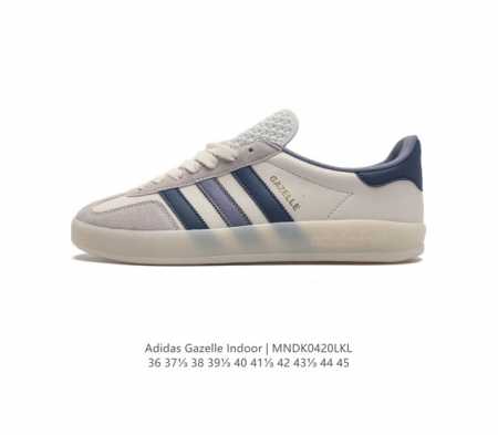 真标 阿迪达斯 Adidas Originals Gazelle Indoor 复古三叶草防滑透明橡胶板鞋经典运动鞋。这款经典鞋,忠于原版设计,缀撞色三条纹和鞋 - 点击图像关闭