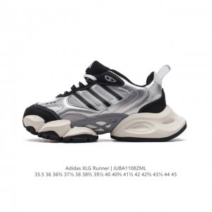 公司级 阿迪达斯Adidas XLG Runner Deluxe 跑步者豪华版系列低帮厚底增高老爹风复古缓震休闲运动慢跑鞋。男女鞋半码制#原楦原纸版开发版型#采