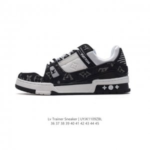 公司级 路易威登 Louis Vuitton LV路易威登板鞋 时尚运动鞋 潮厚底增高鞋 。舒适防滑底和百搭性霸屏整个时尚娱乐圈，细节调整完美主义！鞋面采用柔软
