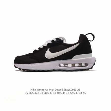 耐克 Nike Air Max Dawn 黎明系列 低帮气垫百搭休闲运动慢跑鞋，从配色上彰显出浓厚的复古气质。最大的亮点当属鞋型设计上加入结构元素，汲取1984 - 点击图像关闭