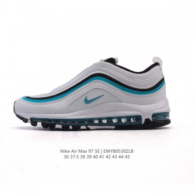 耐克Nike休闲鞋 经典 气垫 Air Max 97 子弹气垫低帮运动鞋。Air Max '97 运动跑鞋以流线型鞋身和卓越科技为热爱运动的你造就全方位防护，强