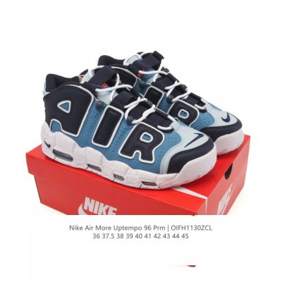 耐克 Nike Air More Uptempo '96 皮蓬全掌气垫男女子运动鞋厚底增高缓震慢跑鞋。续写 20 世纪 80 年代和 90 年代篮球运动飞速发展