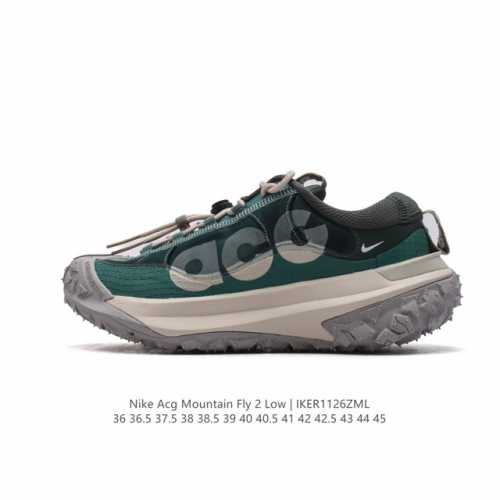 公司级 耐克 Nike Acg Mountain Fly 2 Low耐克户外登山鞋 山脉2代徒步跑鞋 男女运动鞋 。采用匠心设计，打造耐穿迅疾风格，让你在沙漠、