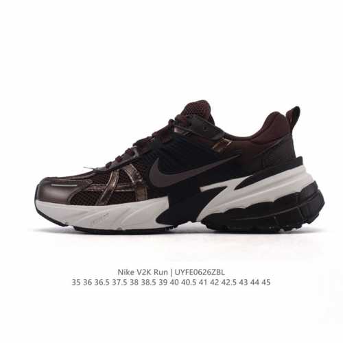 公司级 Nike 耐克 V2K Run 减震防滑 复古低帮运动跑步鞋 超火复古跑鞋，采用太空革组合呼吸网眼布鞋面材质，搭载正确4层组合底模，嵌入Tpu加固稳定模