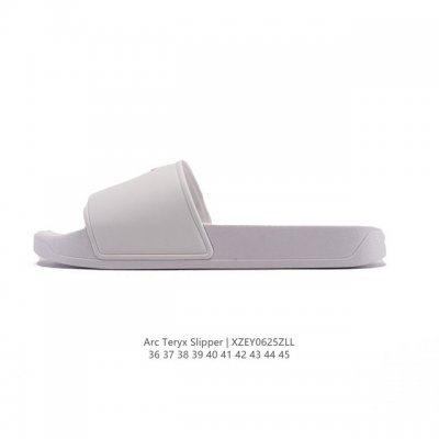 新品公司级 始祖鸟 Arcteryx Slipper系列 运动休闲 沙滩凉拖鞋 始祖鸟橡胶软底拖鞋 防滑一字拖鞋 一脚蹬男款 白色，舒适鞋底设计，重要的是不臭脚
