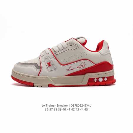 降价 公司级 路易威登 Louis Vuitton Lv路易威登板鞋 时尚运动鞋 潮厚底增高鞋 。舒适防滑底和百搭性霸屏整个时尚娱乐圈，细节调整完美主义！鞋面采 - 点击图像关闭