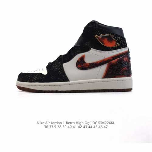 公司级 耐克 男女款运动板鞋 Nike Air Jordan 1 Retro High Og 乔丹一代Aj1 乔1 Aj1 篮球鞋复刻运动鞋。皮面高帮板鞋的设计