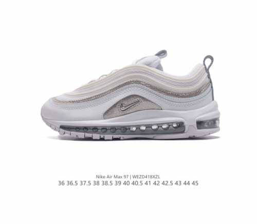 公司级 耐克nike休闲鞋 经典 气垫 Air Max 97 子弹气垫低帮运动鞋。Air Max '97 运动跑鞋以流线型鞋身和卓越科技为热爱运动的你造就全方位