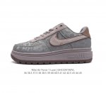 采用纤维荔枝纹牛培皮革鞋面材质 绝对的秋冬神器，全新耐克nike Air Force 1 Low Luxe 耐克 空军一号 Af1 改良防滑厚底低帮百搭休闲运动