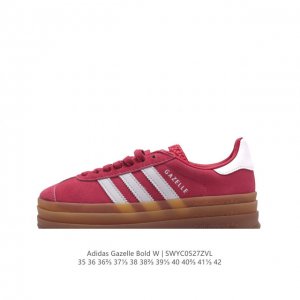 阿迪达斯 Adidas 三叶草 Gazelle Bold复古怀旧风厚底增高运动板鞋潮。阿迪达斯万年不败的人气鞋款gazelle ，以三层厚磅鞋底设计。一层层的堆