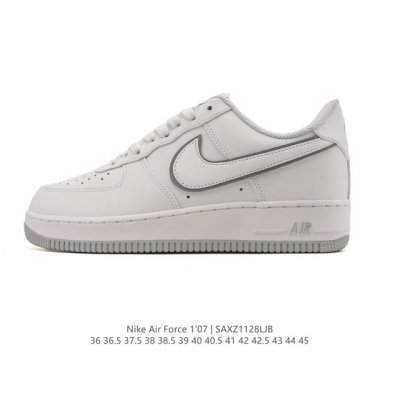 耐克 Nike Air Force 1 '07 Low 空军一号含气垫 小白鞋 低帮百搭厚底增高休闲运动板鞋。柔软、弹性十足的缓震性能和出色的中底设计，横跨复古