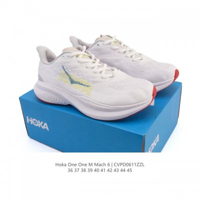 Hoka One One独特的竞训鞋,主打舒适软弹Hokamach马赫6#竞速跑鞋 Hoka Mach 6 轻盈且富有弹性的舒适感！迄今为止最轻量灵敏的Mach