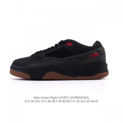 耐克 Nike 乔丹 Jordan Flight Court 时尚休闲 防滑耐磨 低帮运动鞋 复古篮球鞋 男女同款 Jordan 新鞋型 又来了！新配色曝光！滑