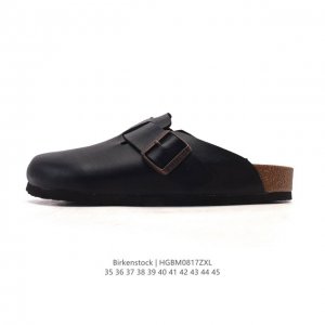 德国百年知名鞋履品牌 勃肯Birkenstock Boston Suede Shearling 波士顿系列休闲凉拖鞋 低帮复古软木底包头露跟休闲拖鞋#中底鞋床搭