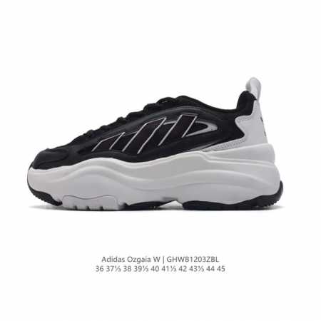 公司级 阿迪达斯adidas Originals Ozgaia 防滑 耐磨 低帮 厚底增高老爹鞋 休闲运动鞋 此款鞋采用近几年比较流行的版型设计，外观时尚大气。 - 点击图像关闭