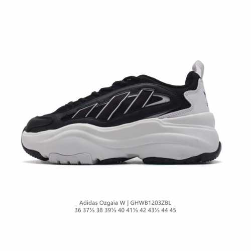 公司级 阿迪达斯adidas Originals Ozgaia 防滑 耐磨 低帮 厚底增高老爹鞋 休闲运动鞋 此款鞋采用近几年比较流行的版型设计，外观时尚大气。