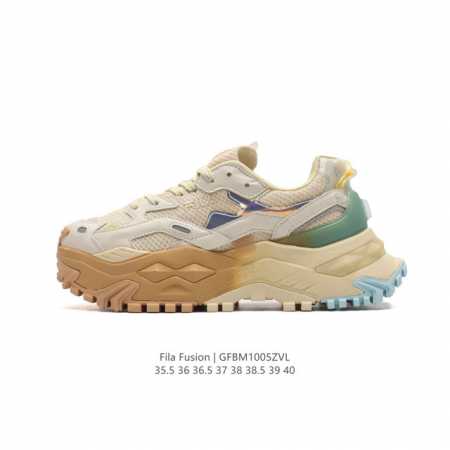 公司级 斐乐 女老爹鞋 Fila Fusion 厚底增高百搭运动板鞋 意大利百年经典运动品牌，网红单品 小红书推荐爆款 Fila斐乐新款小白鞋斐乐潮牌文化街头风 - 点击图像关闭