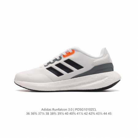 真爆 Adidas阿迪达斯 Runfalcon 3.0系列 爆米花 跑步鞋新款排汗减震防滑耐磨跑鞋。Adidas阿迪达斯男女子跑步系列runfalcon3.0跑 - 点击图像关闭