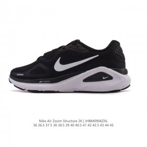 新品 耐克 Nike Zoomstructure 26运动舒适减震防滑耐磨低帮碳板训练跑步鞋男女款厚底增高老爹运动鞋，这款跑鞋专为热爱跑步、追求稳定与缓震效果的