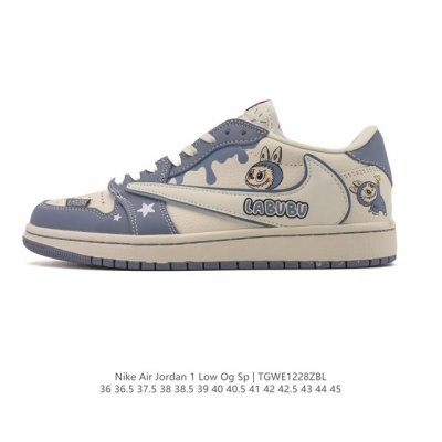 真标 耐克 Nike Air Jordan 1 Low Og Sp Military Blue Aj1乔1倒勾 2025年新款 低帮篮球鞋 Aj1 乔丹1代 A
