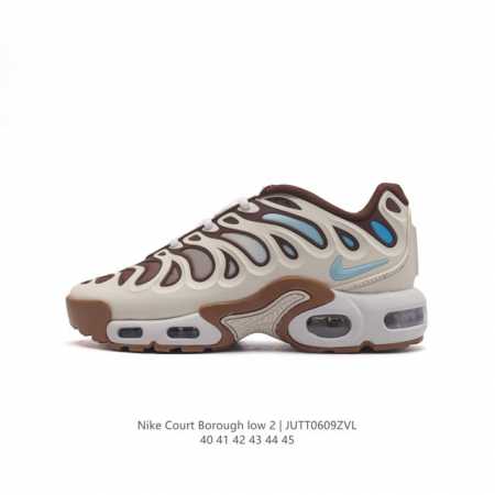 Nike 耐克 男子休闲鞋气垫缓震跑步鞋 Air Max Plus 运动鞋 造型超讨喜！鞋面以帆布和织物材质包裹，保证了轻薄透气，更适合夏季穿着。鞋侧 鱼骨 形 - 点击图像关闭