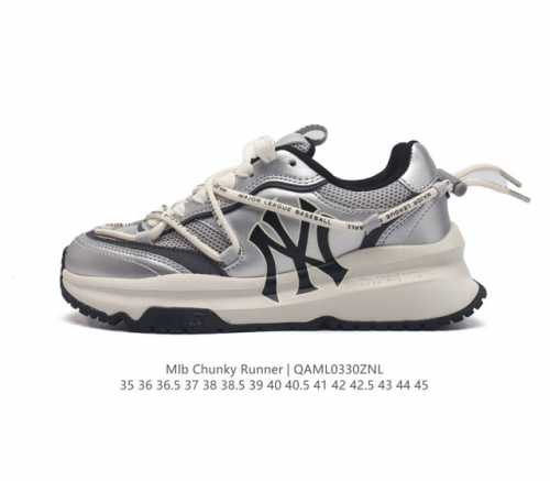 全新2023新款 Ny美国榄球洋基队new York Yankees X Mlb Chunky Runner Liner 莱纳系列低帮厚底老爹风透气舒适皮面休闲