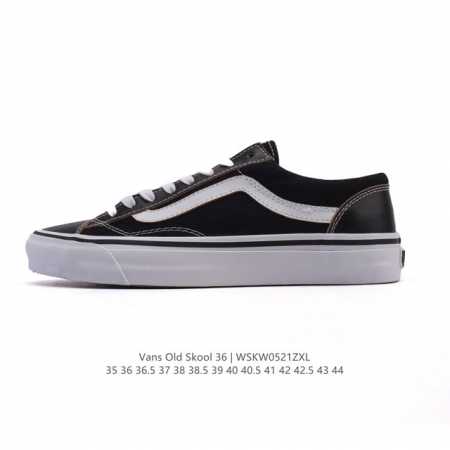 万斯 Vans Og Oid Skool百搭休闲低帮运动滑板鞋 其实Style 36就是现在风靡潮流的Vans鞋款Old Skool的Og版本 历经岁月洗礼的复 - 点击图像关闭