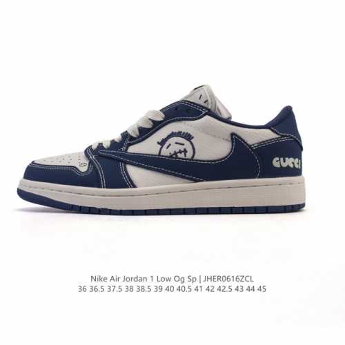 真标 耐克 Nike Air Jordan 1 Low Og Sp Military Blue Aj1乔1倒勾 2025年新款 蛇年新款 低帮篮球鞋 Aj1 乔