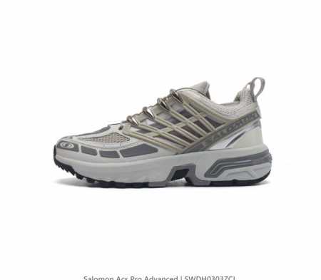 公司级 Salomon Acs Pro Advanced Ls Acs + Og 萨洛蒙 复古潮流户外机能登山功能跑鞋 鞋面以 锯齿 状的包裹系统呈现 在基色底 - 点击图像关闭