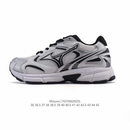 公司级 Mizuno 美津浓 复古时尚休闲舒适减震运动跑步鞋 美津浓Wave机械缓震，可以说是机械缓震跑鞋科技的翘楚。有着非凡的适应性，有着充分而持久的缓震能力