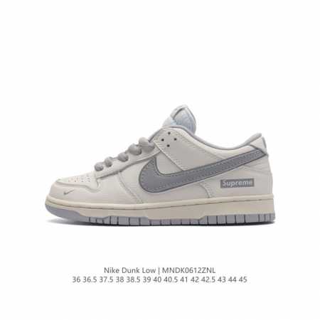 真标supreme X Nike Dunk Low 运动滑板鞋，此款主张打破传统的工业化流水线设计限制，以made By Ideas的超级创意为理念，集结众多潮 - 点击图像关闭