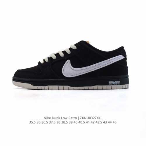260 【公司级】耐克 Nike Sb Dunk Low Pro 男女同款运动鞋复古板鞋。采用柔软皮革鞋面，经久耐穿，塑就如元年款 Dunk 般的复古质感。鞋头