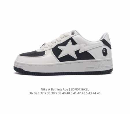 Bathing Ape 安逸猿 男女运动鞋复古板鞋 升级原楦原纸版数据开发，采用超软皮革鞋面材质，内置全掌air Sole气垫定制联乘，日本里原宿潮流品牌a B - 点击图像关闭