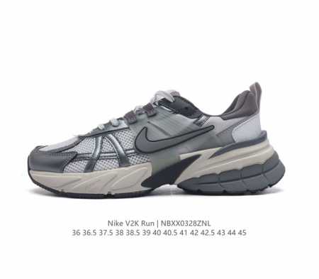 Nike 耐克 V2K Run 减震防滑 复古低帮跑步鞋 超火复古跑鞋 采用太空革组合呼吸网眼布鞋面材质 搭载正确4层组合底模 嵌入tpu加固稳定模块,双层md - 点击图像关闭