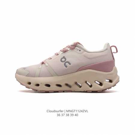 On 昂跑 Cloudsurfer 训练型缓震 防滑透气 低帮轻量跑步鞋 Cloudflyer 4运动鞋老爹鞋。On昂跑cloudsurfer的中底 ，采用了全 - 点击图像关闭